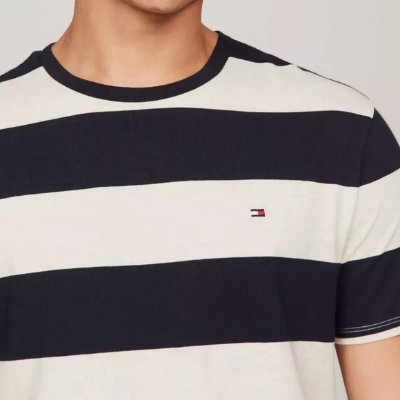 Sale: Mens Tommy Hilfiger Rugby Stripe T-Shirt - Size XL - Picture 1 of 7